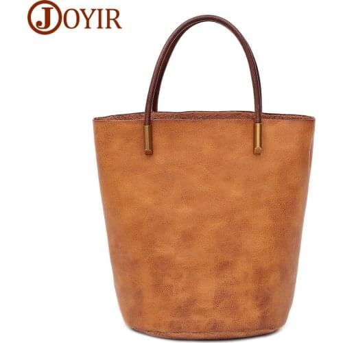 JOYIR Women Handbag Shoulder Bags Tote Purse Genuine Leather Women Bolsa Casual Tote Bag Female Crossbody Bucket Bag New