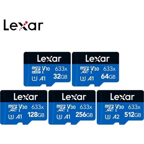 Lexar High Performance 633x Micro SD Card SDHC 32GB V10 SDXC 64GB 128GB 256GB 512GB V30 Memory Card TF Card With Adapter
