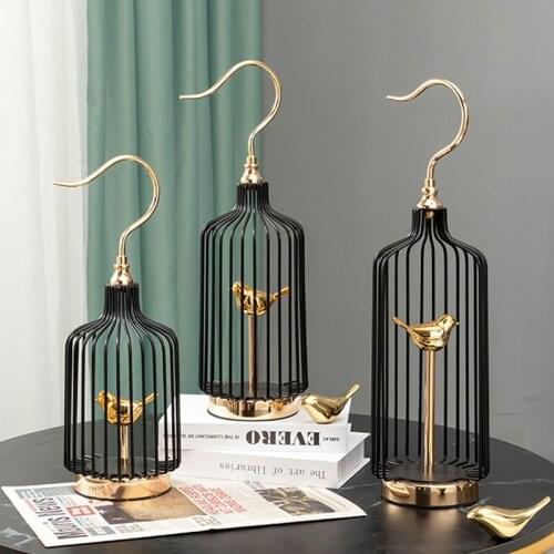 Wrought Iron Decoration Ornament Bird Cage Window Decoration Photography Props Home Living Room Furnishings Housewarming Gifts
