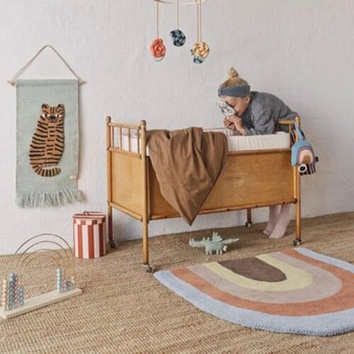 Carpet Room Bedroom Rugs Floor Mat Cartoon Round Thick Bedroom Carpet Crawling Blanket 러그 ковер baño диван коврик alfombra niños