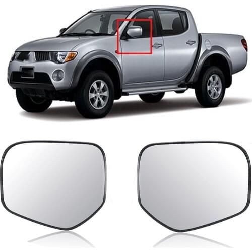 Left & Right Car Rearview Side Mirror Heated Glass For Mitsubishi TRITON 2006 - 2015 L200 2005-2011