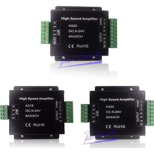 Hot Led Strip High Speed Amplifier For 5050 5054 RGB RGBW RGB+CCT LED strip Light DC5V-24V