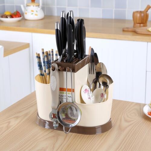 Multifunction Cutlery Organizer Rack Kitchen Tableware Storage Box Flatware Drain Rack Cutter Storage Holder Kitchen accessories