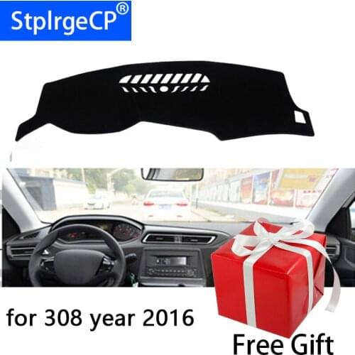 For Peugeot 308 2016-2017 Right and Left Hand Drive Car Dashboard Covers Mat Shade Cushion Pad Carpets Accessories