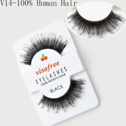 False Eyelashes Hand Made Natural Eyelashes 100% Human Hair Lashes Fluffy False Lashes Eyelash Extension Makeup Faux Cils
