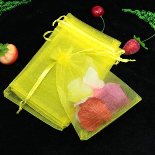 New Arrival 100PCS 5*7cm Multi Colors Jewelry Packaging Transparent Gauze Bag Casamento korah Wedding Gift Bags Organza Pouch