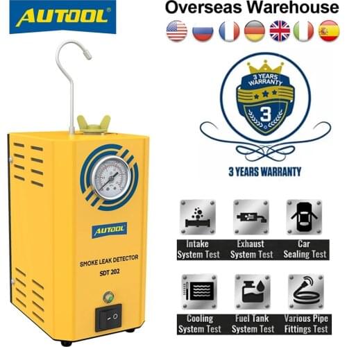 Original AUTOOL SDT202 Car Smoke Generator Pipe Systems Diagnostic Automobile Smoke Leak Detector Smoke Leak Tester