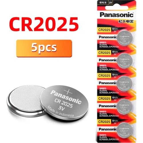 Original PANASONIC 5pcs/lot cr2025 Button Cell Batteries 3V Coin Lithium game digital camera camcorder BR2025 CR 2025 DL2025