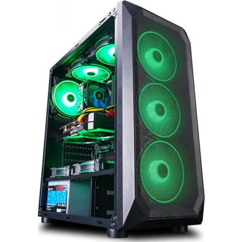 Fall für pc gamer gaming pc schrank mit Gehärtetem glas linke seite panel