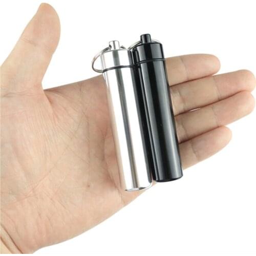 Waterproof Pocket Toothpick Holder Seal Bottle Eco-Friendly Ultralight Portable Aluminum Alloy Pill Case Container For Travel