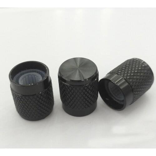 Anti-skidding Aluminum Knob Single Duplex Potentiometers Switch Caps Black Diameter 13*High 16mm