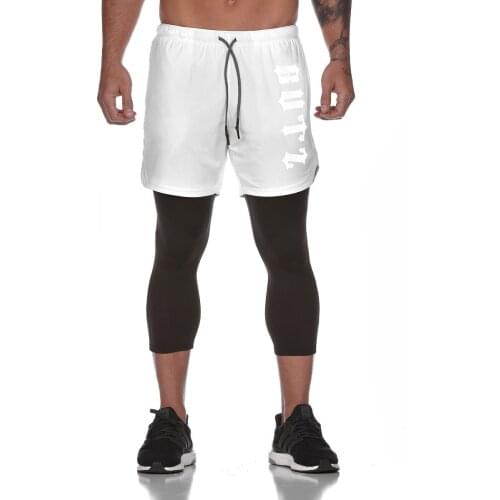 Running Pants Men Sports Sweatpants 2 in 1 Shorts Legings Sportswear Jogging Fitness Training Quick Dry Trousers Joggers Pants