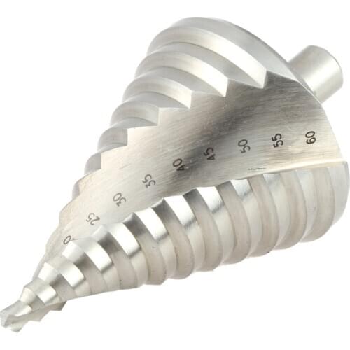 Spiral Drill 6-60MM HSS 4241 Step Drill 12 Step 13mm Shank Incremental Steel Step Cone Drill Bit