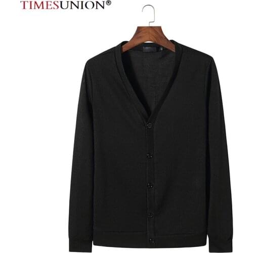 2020 Mens Sweater Button Warm knitted Slim Fit Coat Cardigan Dsign Brand Soild Color Male Boys Big Size Clothes