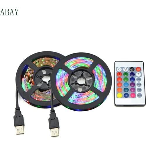 USB LED light Strip Tape DC5V 2835 RGB Holiday Decoration USB LED lamp String Ribbon TV Computer Backlight lighting 1M 2M 3M 4M