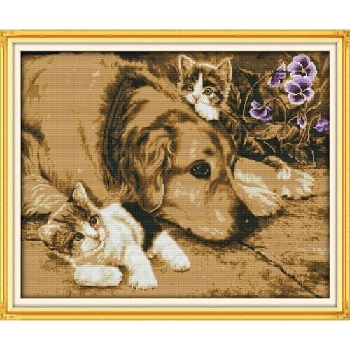 Everlasting Love Intimate Partner Chinese Cross Stitch Kits Ecological Cotton Stamped Printed DIY New Year Decorations For Home