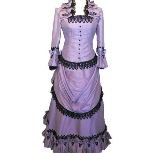 Victorian Corset Gothic/Civil War Southern Belle Ball Gown Dress Halloween dresses US 4-16 R-347
