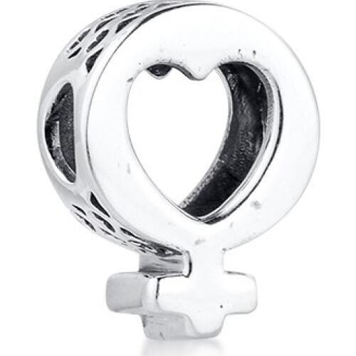 CKK Silver 925 Jewelry Genuine Pandora Female Symbol Heart Charm Fits Original Bracelets Sterling Silver Beads