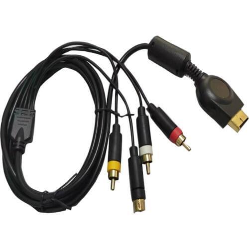 2 PCS a lot HD TV Component Composite Audio Video Cable 1.8m For Playstion 3 slim Game cable