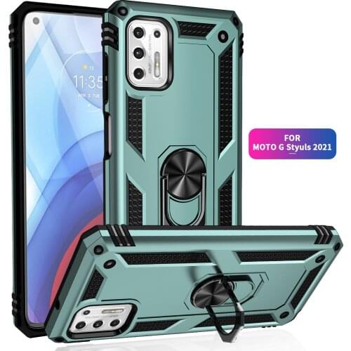 2021 Case for Motorola Moto G Stylus 2021 Armor Rugged Military Shockproof Magnet Car Holder Ring Cover for Moto Gstylus (2021)