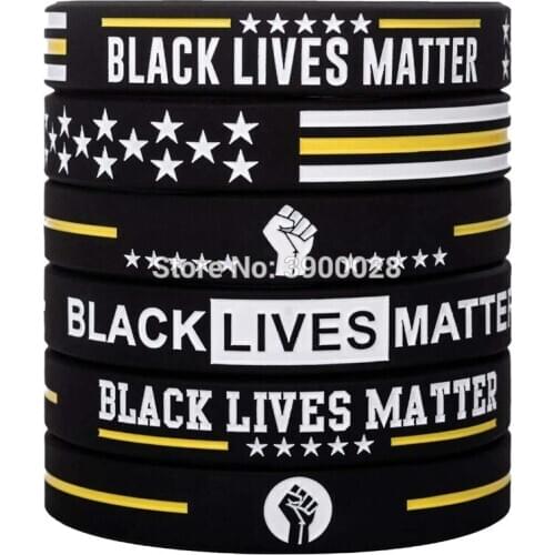 300pcs Black Lives Matter Silicone Bracelets - #BLM Silicone Wristband Bracelet Free Shipping By DHL