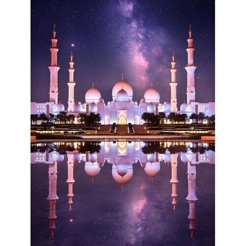 5D DIY Diamond Painting Taj Mahal Landscape Full Drill Diamond Embroidery Cross Stitch Mosaic Rhinestone Home Decor Gifts