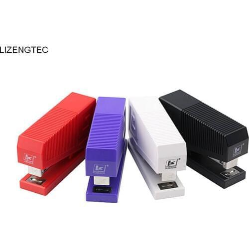 Free Shipping LIZENGTEC New Design Golden Binding Stapler Machine For School Office Factory Supplies as Gift
