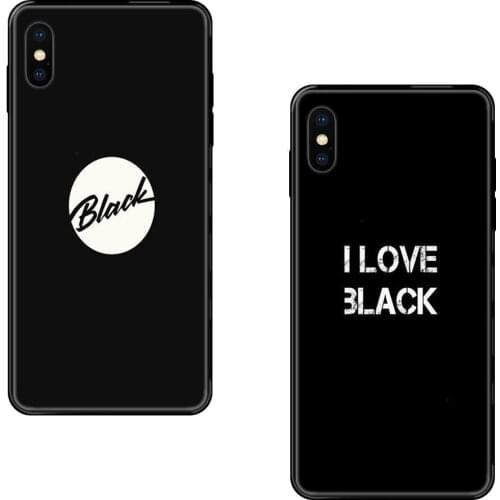 Unique Quotes I Love Black Words Black Soft TPU Print Cover Case Nouvelles For Xiaomi Mi Note A1 A2 A3 5 5s 6 8 9 10 SE Lite