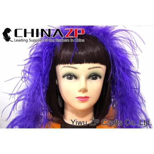 CHINAZP Wholesale 2yards/lot 35gram Cheap Fashion Dyed Purple Ostrich Feathers Boa