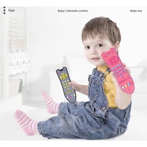 Baby simulation TV remote control childrens electronic apprentice remote education music English learning toy gift