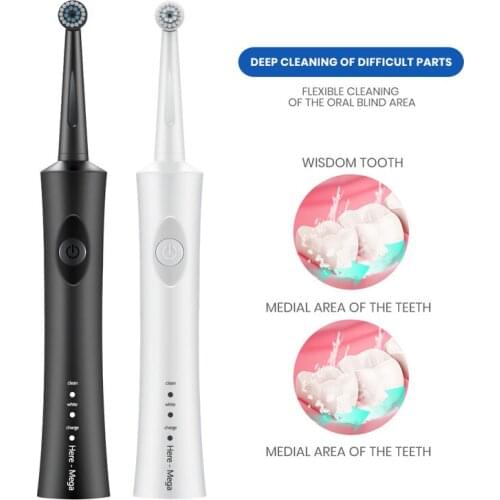 Electric Teeth Brush Adult Home Use Black Pink Electric Toothbrush USB Charger Rechargeable Tooth Brushes Replacement Heads Set