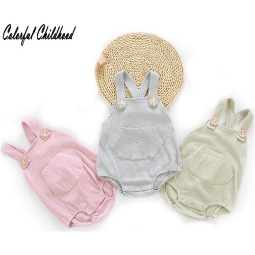 Baby boy/girls romper summer cotton jumpsuit toddler kids overalls children baby clothes 0-24m