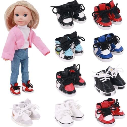 Doll Shoes Sneakers Popular Color Stitching Design For 14.5Inch Wellie Wisher & 32-34 Cm Paola Reina Doll Accessories,Kids Toy