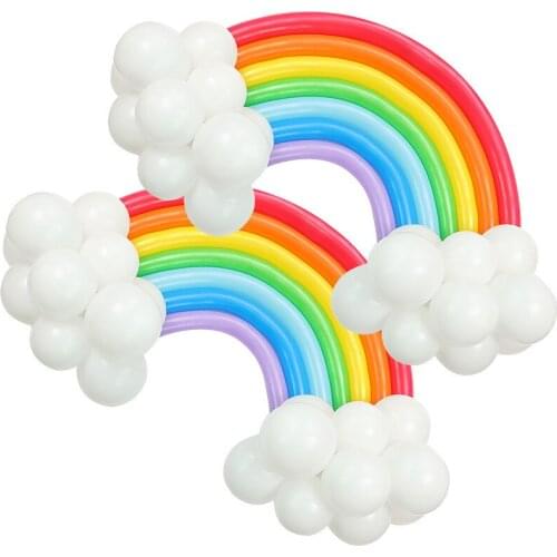 26pcs/set Rainbow Latex Balloons DIY Magic Ball Christmas Birthday Party Decor Kids Birthday Gift Accessories Decoration Globos
