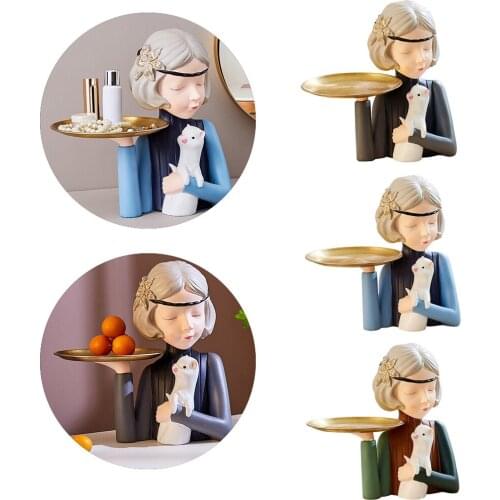 Fashion Bubble Girl Fairy Sculpture Resin Desktop Statues Figure Gift for Girlfriend Girl