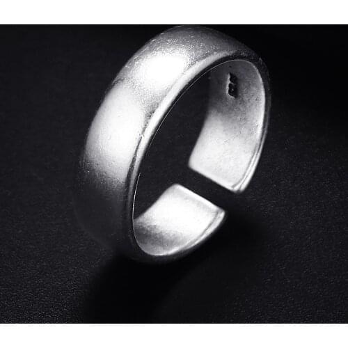 Trendy Vintage Classic Antique Silver Plated Punk Hiphop Rock Style Resizable Rings for Women Girl & Man Retro Party Jewelry