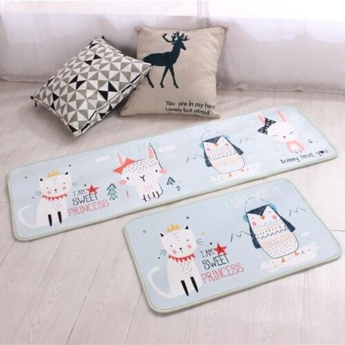 Cartoon Animal Mats In The Hallway Corridor Rugs Anti-slip Kitchen Floor Rugs Bedroom Carpets Child Room Rug Soft Bedside Mats