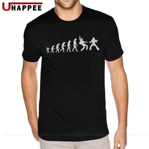 Lovely Evolution Elvis Presley Shirts Mens Cheap Custom Short Sleeved Black Crew Tee Shirt