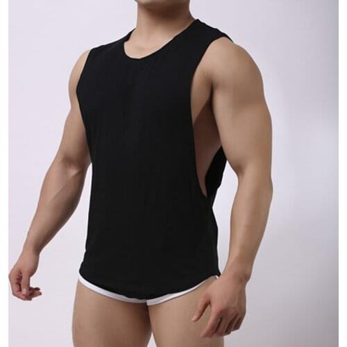 Men Tank Tops and Boxers Cotton Pajama Set Sleepwear Sexy Mens Underwear Brand Casual Short Sleeve Boxers