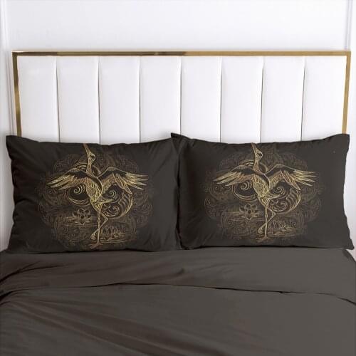 Custom 2PCS Pillow Cases Black Golden 3D HD Print Decoration Throw Pillow Cover Bedding PillowCase 60x70/50x70/80x80cm