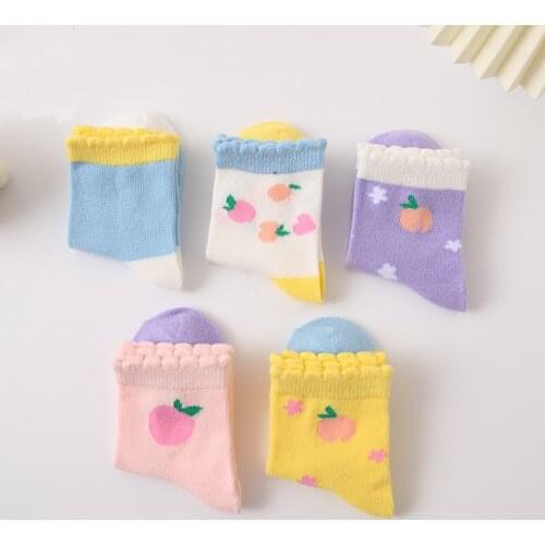 Autumn Baby Socks Cotton Animal Socks For Boys Girls 5Pair/Lot Cute Thin Kids Socks Candy Colorful Children Clothes Accessories