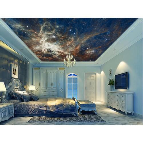 Custom wallpaper 3D, the Milky Way universe murals for the living room bedroom TV ceiling wall waterproof papel de parede