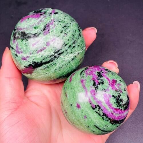 Natural Epidote Crystal Ball Polished Crafts Wish Ball Home Decoration Chakra Reiki