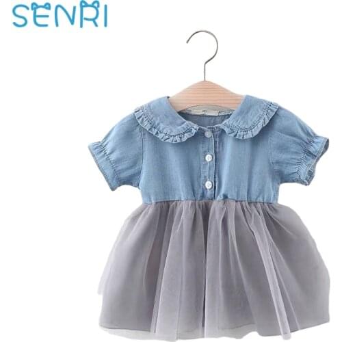 SENRI Denim Dresses For Babies