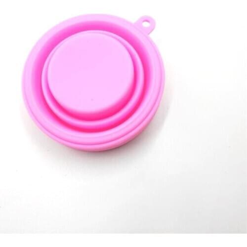 Candy-colored foldable water cup New creative portable travel water cup silicone folding coffee cup with hand cup