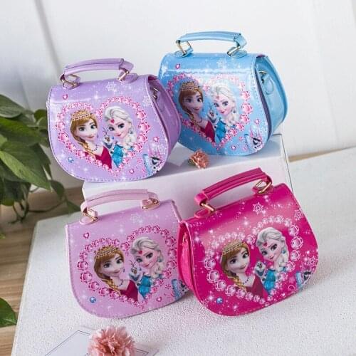 Disney New Frozen Cute Cartoon Children Elsa Anna Princess Childrens Messenger Bag Female Baby Shoulder Bag Coin Purse