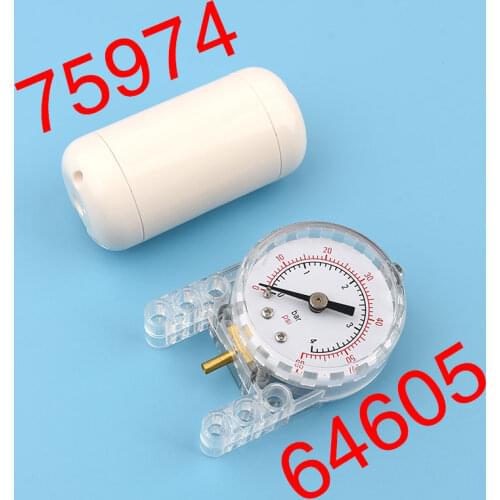 High-tech building blocks 75974 pneumatic components gas tank 64065 pneumatic pressure gauge-pressure gauge (9641) parts MOC