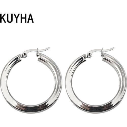 Geometric Jewelry Earrings for Women Round Shape Simple Ear Costume Wedding Top Quality Trendy Metal Brincos Earings