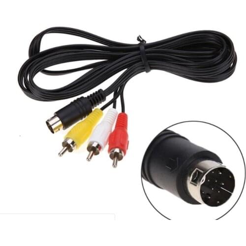 1.8M 9 pin Audio Video AV Cable For Sega Genesis 2 or for Sega Genesis 3 Connection Cord