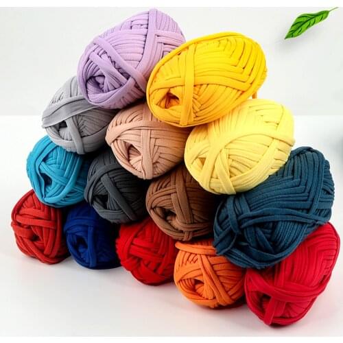 10pcs Fancy Yarn Soft Colored Cloth Yarn for Hand Knitting Thick Yarn for Woven Bag Carpet DIY Hand Knitted Crochet Threads